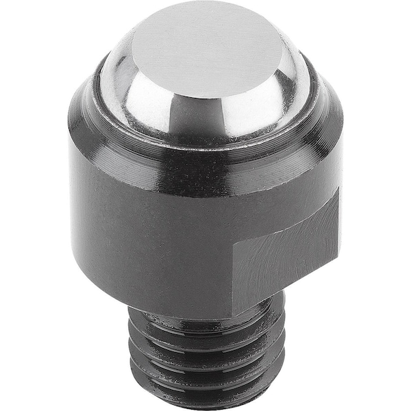 Self-Aligning Pads M10 D1=20, Form:C Carbon Steel, Comp:Ball-Bearing Steel